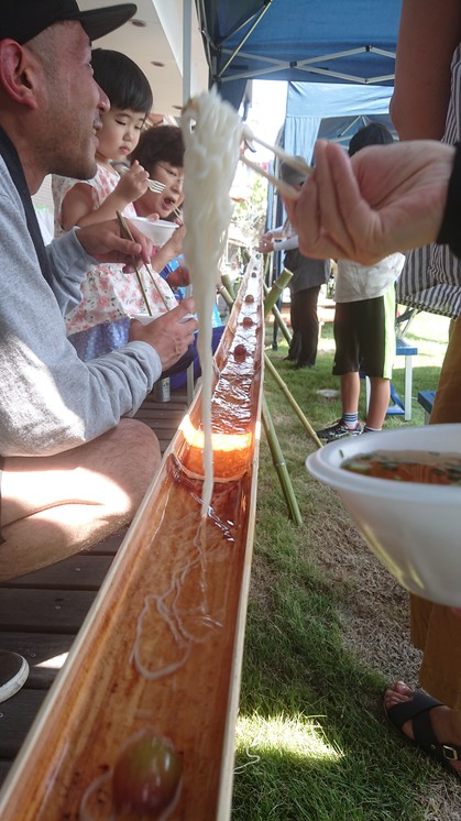 納涼祭　流しそうめん&バーベキュー