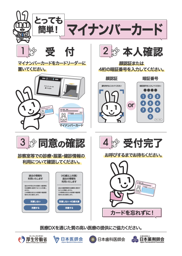 マイナ保険証・資格確認証をご持参ください。